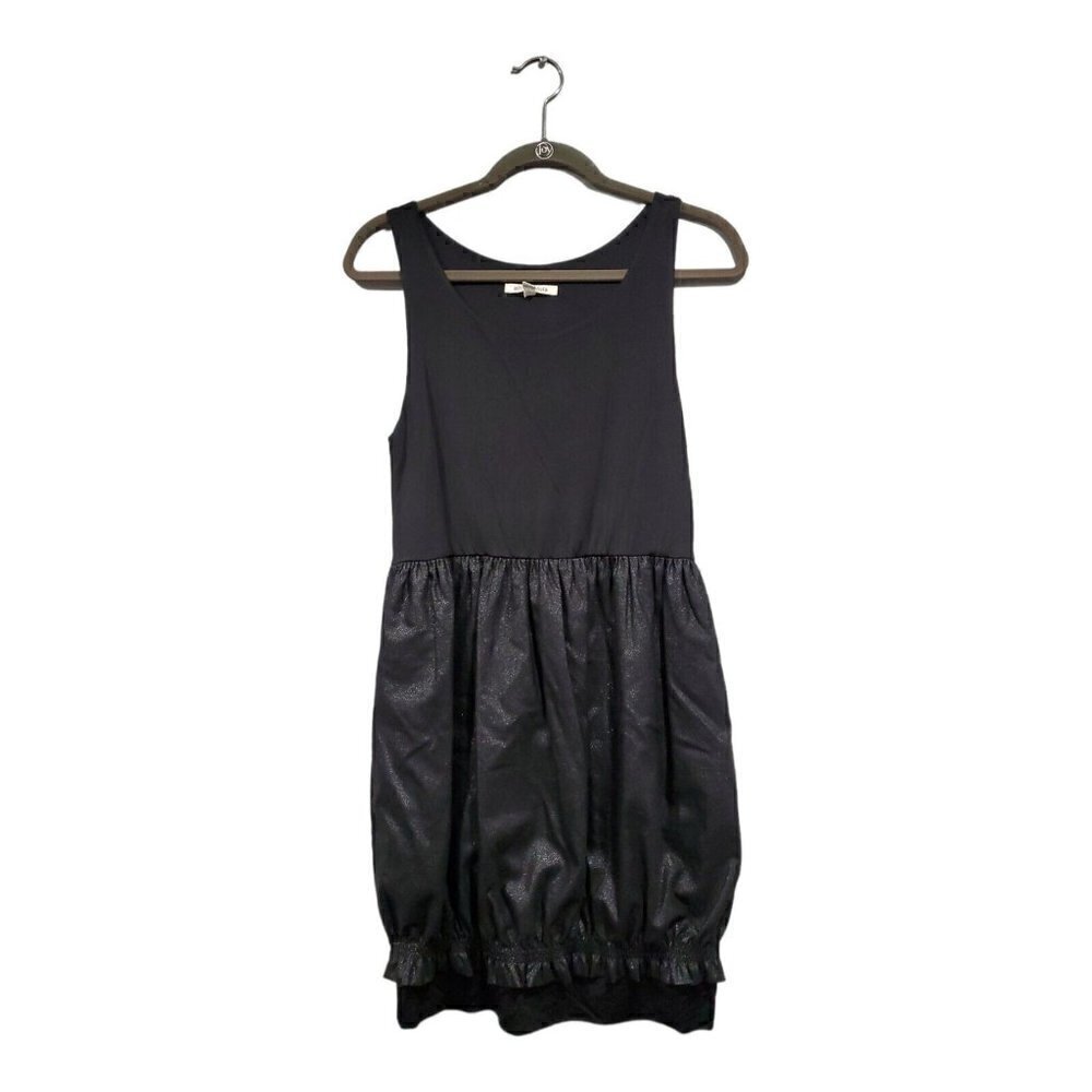 Alice + Olivia Women's Black Sleeveless Bubble Hem Knee Length Tank Dress Sz S